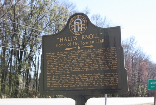 Hall's Knoll marker